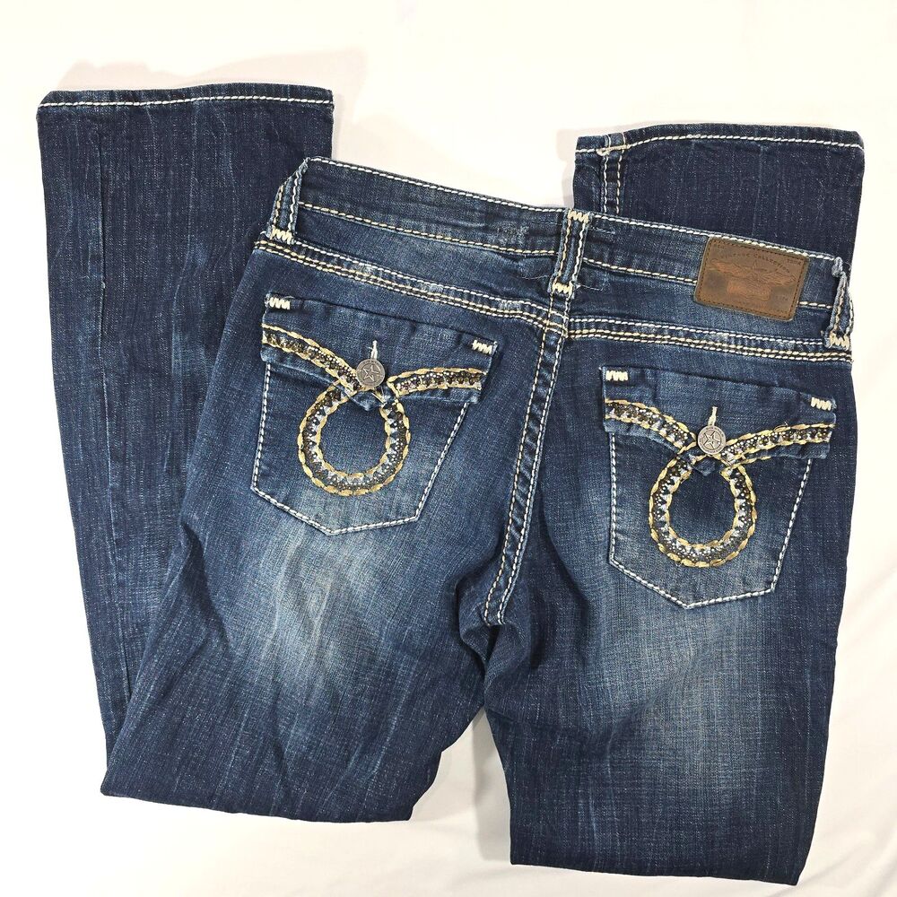 Big Star Maddie Boot low Rise Fit Bootcut Flap Pocket Jeans Size 29R Y2K BU